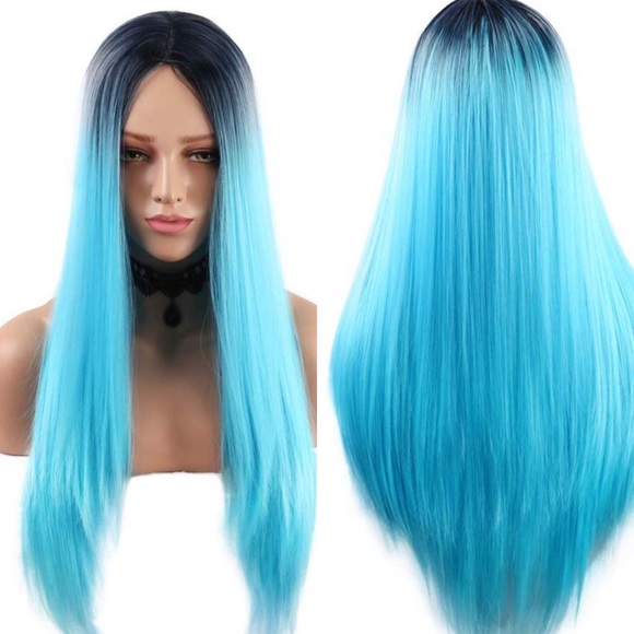 ✨Randy 22” Blue Ombré MIDDLE PART WIG *NEW* main image 4